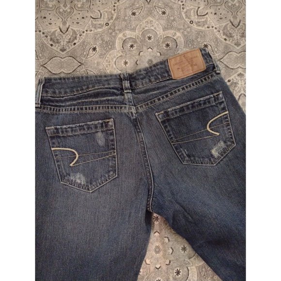 Womens American Eagle Size 8 Regular Fit Favorite Denim Blue Jeans Waist 30 - Picture 10 of 12